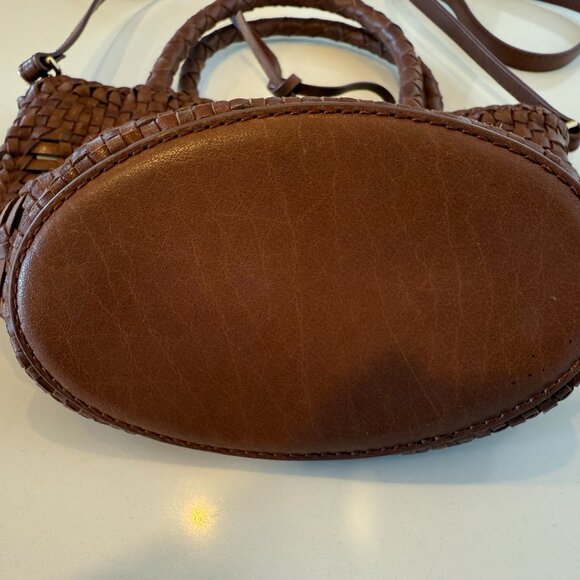 J. Crew Small Open-Weave Bag in Brown Leather - Picture 5 of 8